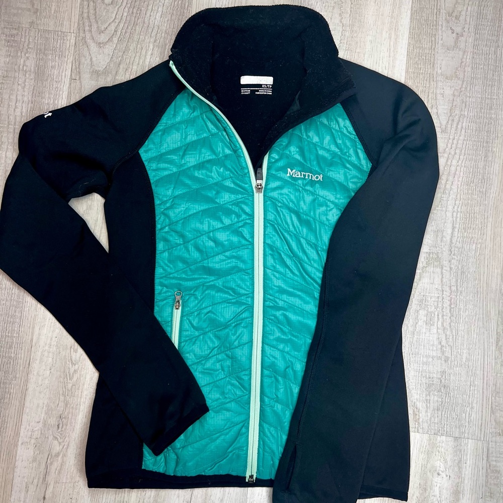 Marmot Black and Teal Jacket
